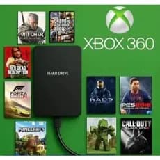 HD interno 500GB com case Xbox 360 RGH/Aurora 246 títulos XBox 360 + 10000 jogos emuladores