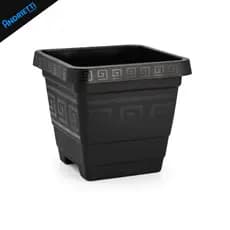Kit 6 Vasos Quadrados Gigante 29L Preto para Plantas Jardim Horta Grande Resistente Decorativo