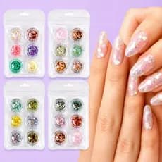 Kit c/24 Potinhos Glitter Holográfico Encapsulado Para Unha Nail art Resina e Maquiagem