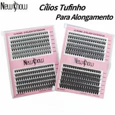 New Show Cílios Postiços Tufo Volume 10P/20P/30P/40P/50P/60P D Curl 9-14mm Mix - Extensão Profissional