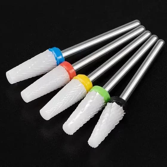 1/5 Broca Ceramica Unha Profissional Remover Gel Acrilico Manicure Pedicure Haste 3/32