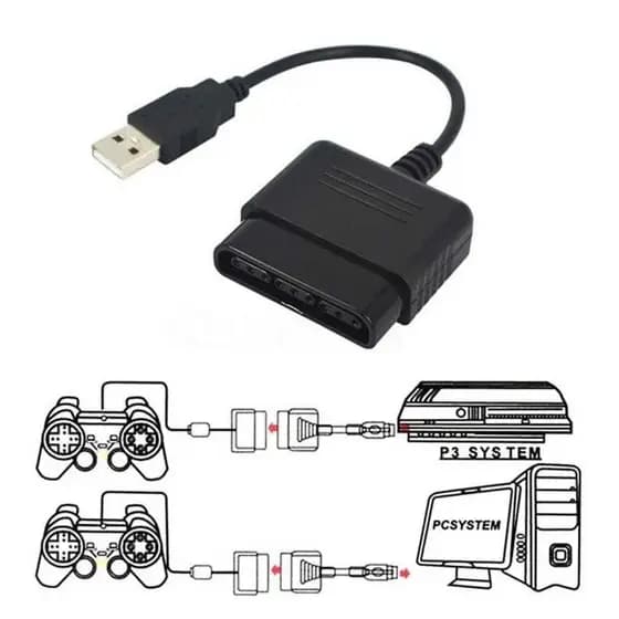 Conversor Adaptador Controle PS2 PS1 Para PS3 PS4 PC