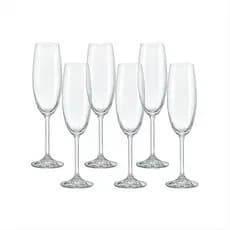 Jogos De Copos Taças Flauta De Rose Tinto Branco Gastro Vino Cristal Ecológico 220ml Caixa C/6 Peças