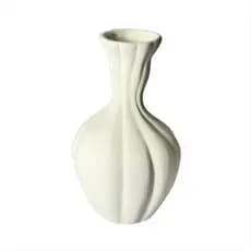 Vaso Decorativo Centro de Mesa Enfeite Cerâmica Branco Para Arranjo Flores Plantas Sala Escritório