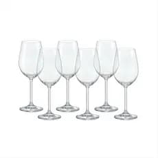 Jogos De Copos Taças Gastro Vino 350ml Caixa Com 6 Peças Cristal Ecológico Elegante P/ Tinto Branco