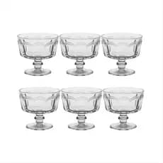 Jogo De 6 Taças De Vidro Para Sorvete E Sobremesas 246ml Home Collection Cor Transparente Elegante