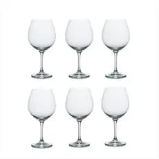 Jogo de 6 Taças Vinho Tinto 650Ml Cristal Ecológico Incolor