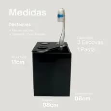 Suporte Porta Escovas de Dente e Creme Dental com Divisórias