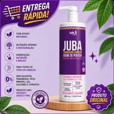 Creme de Pentear - JUBA TRANSIÇÃO CAPILAR - Fios Finos e Definição - Widi Care 500ml