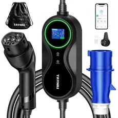 TAYNIU Carregador de Carro Elétrico Tipo 2 7KW  3.5KW 5 metros com Controle por Aplicativo WIFI para Carros Elétricos