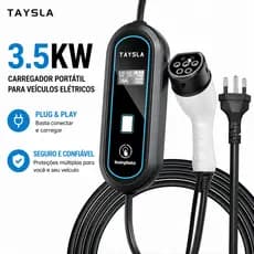 TAYSLA Carregador para Veículo Elétrico 3,5kW Compatível com BYD Dolphin Mini Plugue BR 20A