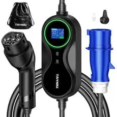 TAYNIU Carregador de Carro Elétrico EV Portátil 7KW 32A 80V-260V com Cabo 5 Metros