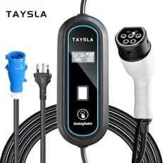 Carregador Veicular Portátil TAYSLA Tipo 2 3,5KW/7KW Bivolt 110V-220V para Carros Elétricos
