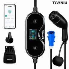 Carregador Portátil TAYNIU 7kW 5m Type 2 Wi-Fi APP Compatível com BYD Dolphin e outros VEs
