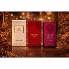Kit 03 Perfumes Femininos Lily, Floratta Red e Atração Árabe Feminino 100 ml cada - Envio em 24 Horas