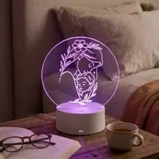 Abajur Led Luminária Mãe e Filho Presente Dia das Mães Varias Cores Luz Noturna Presente Decoração