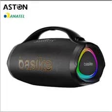 Caixa de Som Grande BASIKE 350W Bluetooth Potente 15.6 Pol Bass Boost Estéreo Preto À Prova D’Água
