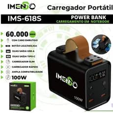 IMS-618S Carregador Portátil POWER BANK CARREGAMENTO EM NOTEBOOK 60000MAH