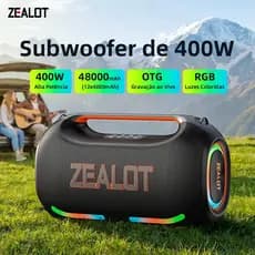 ZEALOT ZE41 Caixa de Som Bluetooth 400W Portátil TWS Power Bank 48000mAh Bluetooth 5.3 À Prova d'Água Som Estéreo USB-C