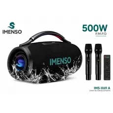 Caixa De Som Grande Potente Imenso 500W IMS-X69A Bluetooth 45000mAh À Prova D'Água IPX6 + 2 Microfones LANÇAMENTO