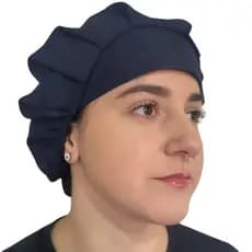 Kit 5 Toucas Azul Marinho Oxford Unissex  Lisa  Padaria Cozinha  Pizzaria