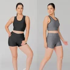 Short Feminino Fitness Cós Alto Suplex Academia Cintura Alta Treino Corrida P M G GG