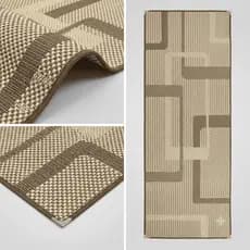 Tapete Passadeira Sisal Lancer 0,66x1,80cm Cozinha Corredor Antiderrapante Cantoneira Aço Cromado