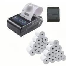 Mini Impressora Bluetooth Termica 58mm + 20 Bobinas Lisa