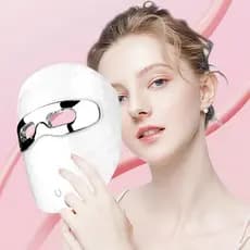 Máscara De Terapia De Luz Vermelha Led Para Pele Facial Brilhante , Antirrugas Azul Acne , Uso Doméstico , Presente De A