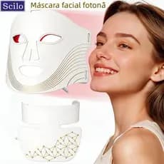 Máscara Facial 4D De Terapia De Luz Led De 7 Cores , Para Rosto , Reduz Rugas , Pele Lisa , Rejuvenescimento Da Com Infr