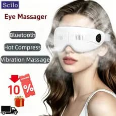 Prosperityusrecomendado Pelo Gerente Da Loja Massageador De Olhos Compressa Quente + Vibração + Música Bluetoothmáscara