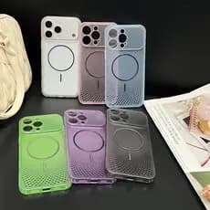 Nova Capa De Telefone Rígida Magnética De Malha De Dissipação De Calor Transparente Criativa Para iPhone 17 16 15 14 13