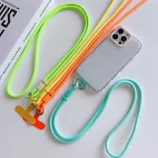 Doce Cor Crossbody Colorido Alça Longa Para O Telefone Móvel Cordão Ajustável Colar Pendurado Corda Acessórios Anti-Perd