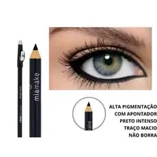 Lápis de Olho Preto à Prova d’Água com Apontador | Mia Make