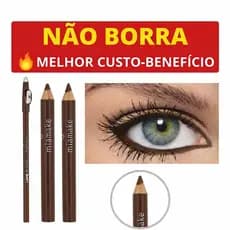 Lápis de Olho Marrom Mia Make com Apontador | Não Borra | Alta Pigmentação | Longa Duração | Delineador Profissional