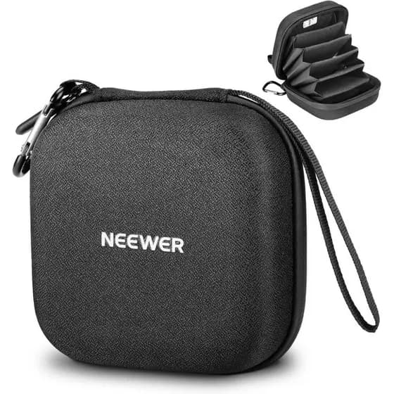 NEEWER PB12 11x11cm Estojo De Armazenamento De Filtro Rígido Para Seis Caixa De Filtros Circulares De 86 Mm