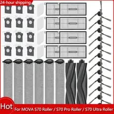 Apto Para MOVA S70 Rolo/S70 Ultra Pro Principal Tricut Escova Lateral Filtro Mop Pano Saco De Pó Acessórios