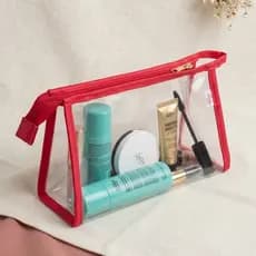 Necessaire Maquiagem Transparente Grande Porta Cosméticos Viagem
