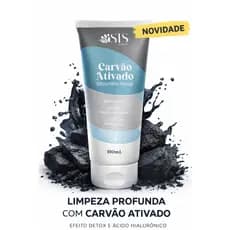 Sabonete Facial Carvão Ativado – Limpeza Profunda Detox com Ácido Hialurônico 100ml