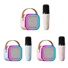 10PCS: K12 Caixa de som sem fio com microfone Karaokê, Mini Alto-falante Bluetooth portátil de Karaoke com 1  Microfo