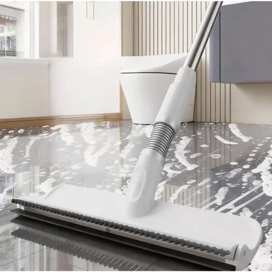 Esfregão Multifuncional 3 em 1: Limpeza de Vidro, Piso e Telas com Cabeça Flexível