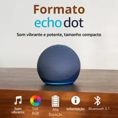 Alaxe Echo Dot 5 Geração a Prova de Agua- Caixa de Som Bluetooth Som Potente Formato Echo Dot Smart Speaker Som Potente