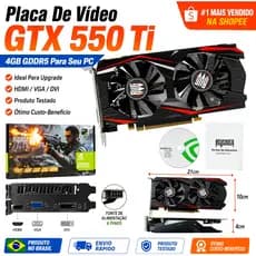 Placa De Video 4gb Gtx 550ti Ddr5 128 bit vga dvi hdmi Revenger Nvidia