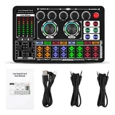 Mixer de Audio Profissional MPS-002 TOMATE Bluetooth Canal Duplo Digital Mesa De Som Recarregável Multifunção LIVE