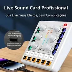 Mini Mesa de Som Portátil MPS-001 Microdinâmica Placa de Mixagem Para Transmissão Ao Vivo Possui Vários Efeitos Sonoros