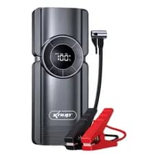 Kit 4 em 1 Acionador de Partida Auxiliar Compressor De Ar KP-TC26 USB 12V 15600mAh Carregador Bomba de Ar Lanterna