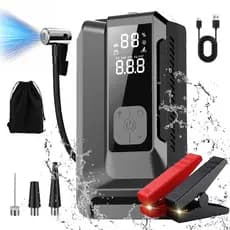 Auxiliar Partida Bateria Compressor Ar Portatil 26800 mAh,Para Automotiva Moto Automático 12V Com Power Bank