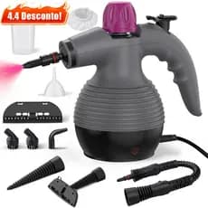 Vaporizador E Higienizador 1200W Portátil Vapor Para Multisuperfícies Com 10 Acessórios，roxo acinzentado