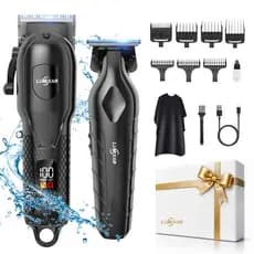 Kit Máquina Cortar Cabelo Profissional + Aparador USB Recarregável 180 Min | 12 Pentes | 6500 RPM |110V/220V bivolt