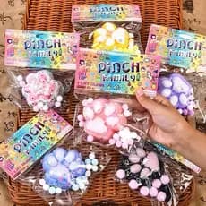 Brinquedos Squishy Aperto Pata De Gato Coelhinho Kawaii Soft Squeeze Com Bola para Alívio D Estresse